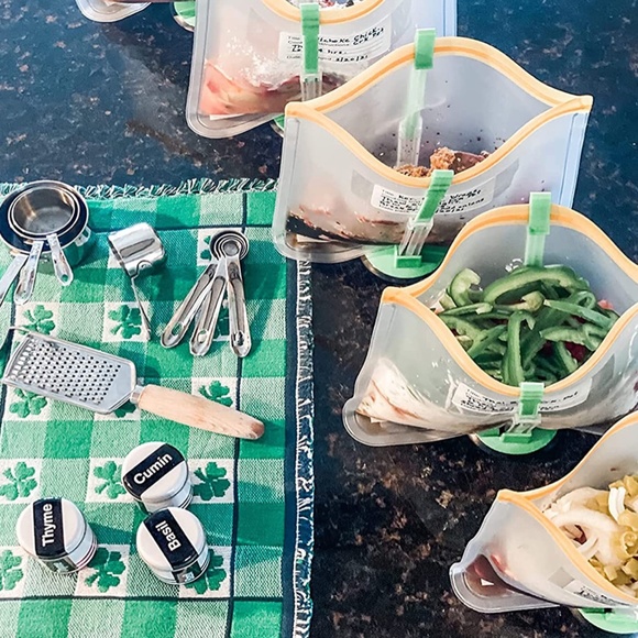 Baggy Rack Hands-Free Clip Food Storage Freezer Baggy Holder,Bag Holder 6 Pack - Picture 6 of 7